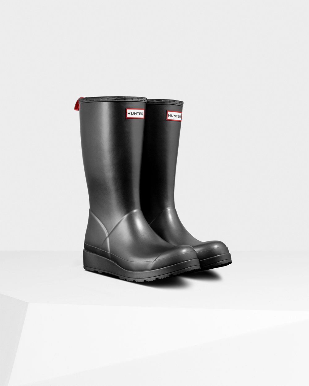 Women Hunter Original Tall Pearlized Rain | Play Boots Black | NZ-50397-KUVX